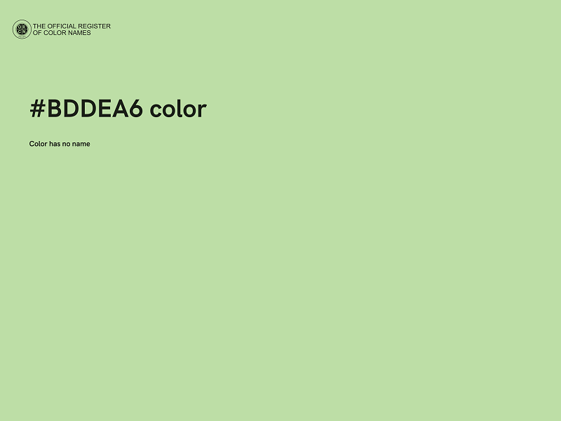 #BDDEA6 color image