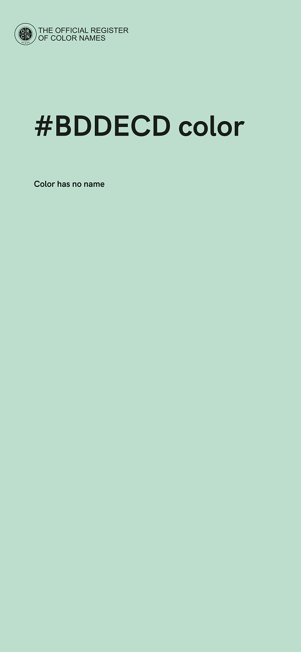 #BDDECD color image