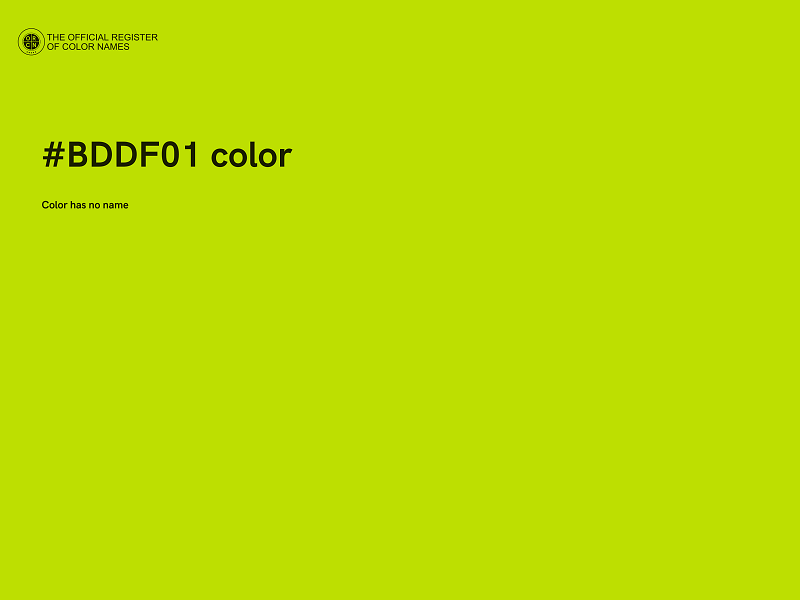 #BDDF01 color image