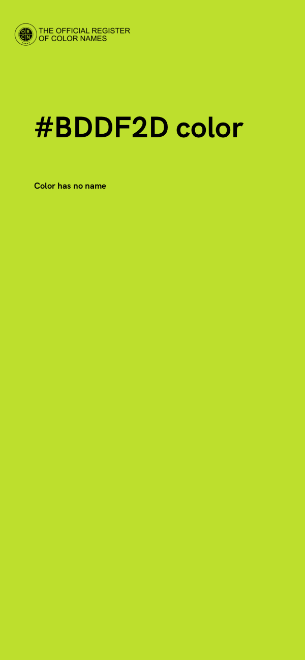 #BDDF2D color image