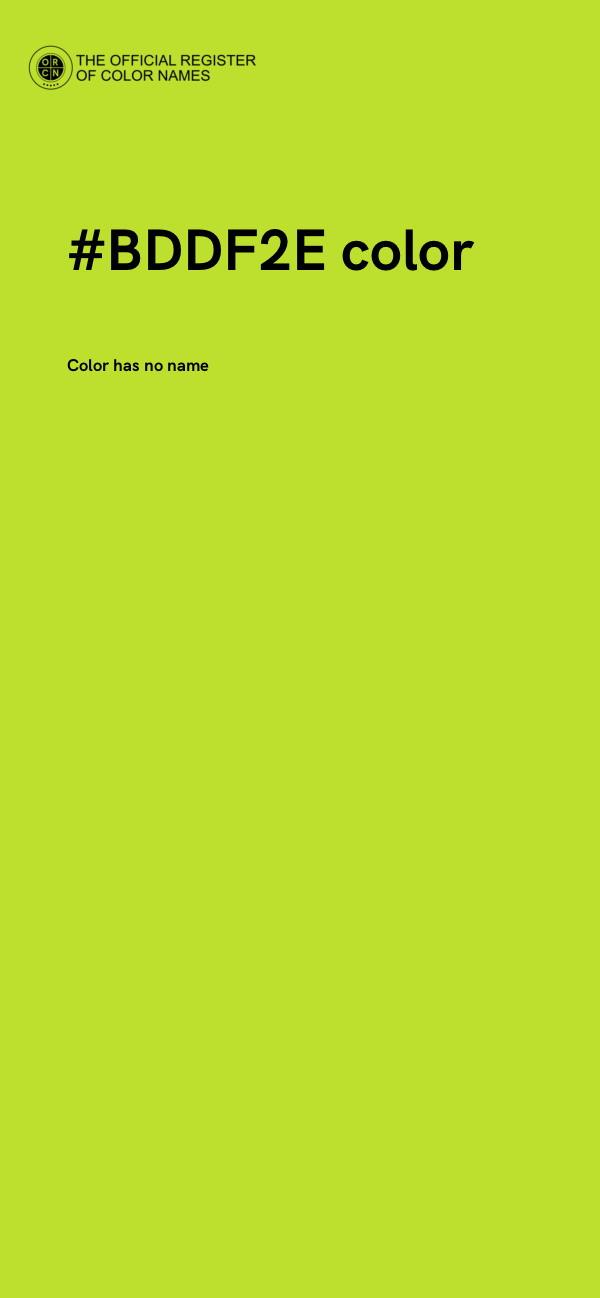 #BDDF2E color image