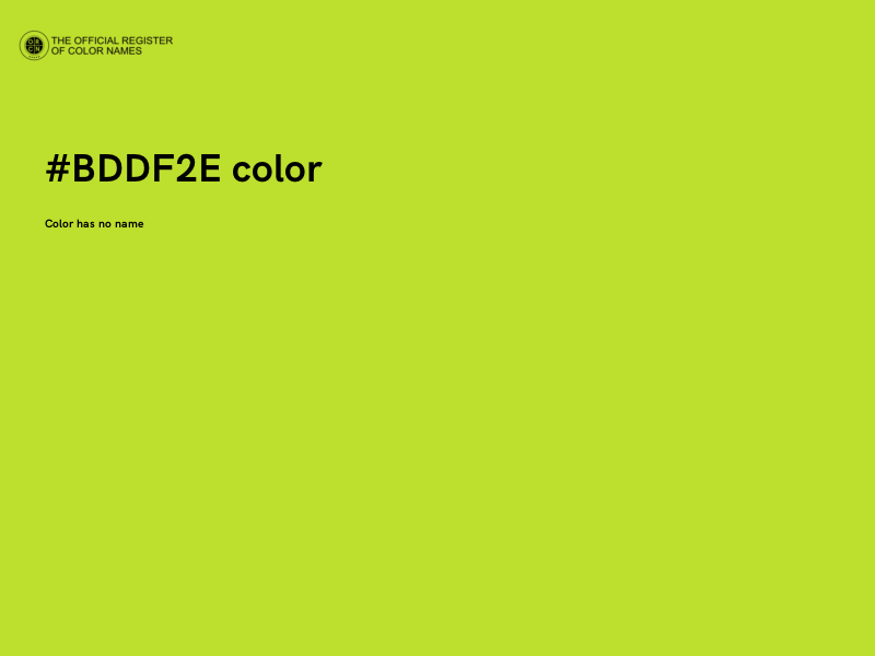 #BDDF2E color image
