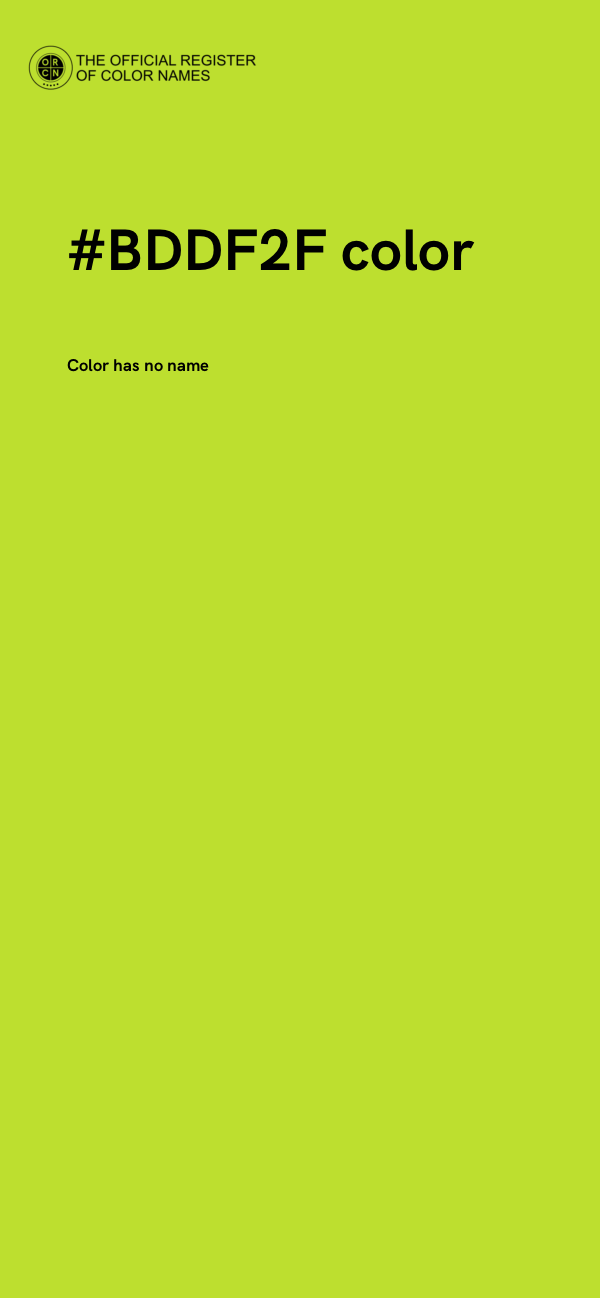 #BDDF2F color image