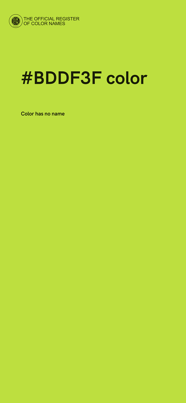 #BDDF3F color image