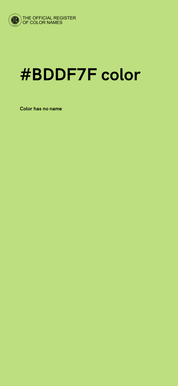 #BDDF7F color image