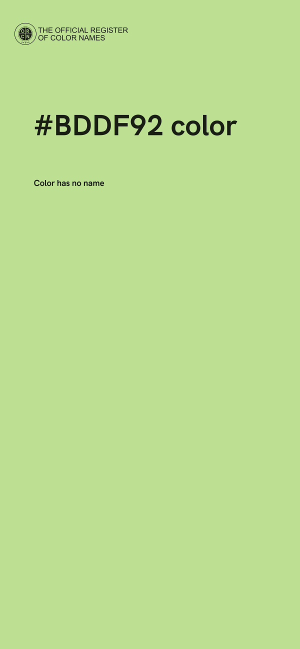 #BDDF92 color image