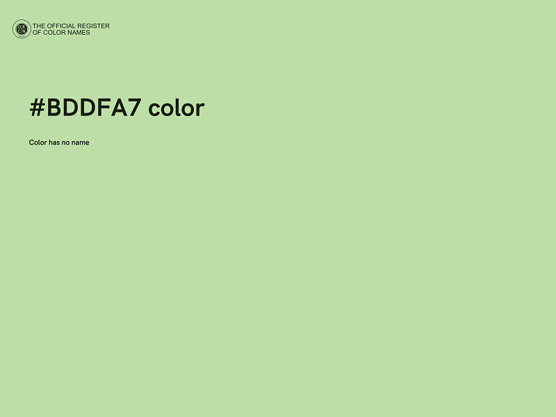 #BDDFA7 color image