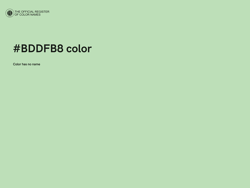 #BDDFB8 color image