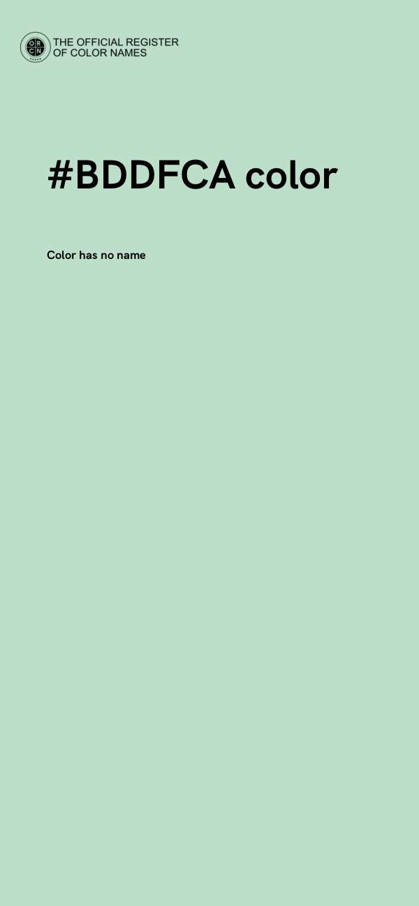 #BDDFCA color image