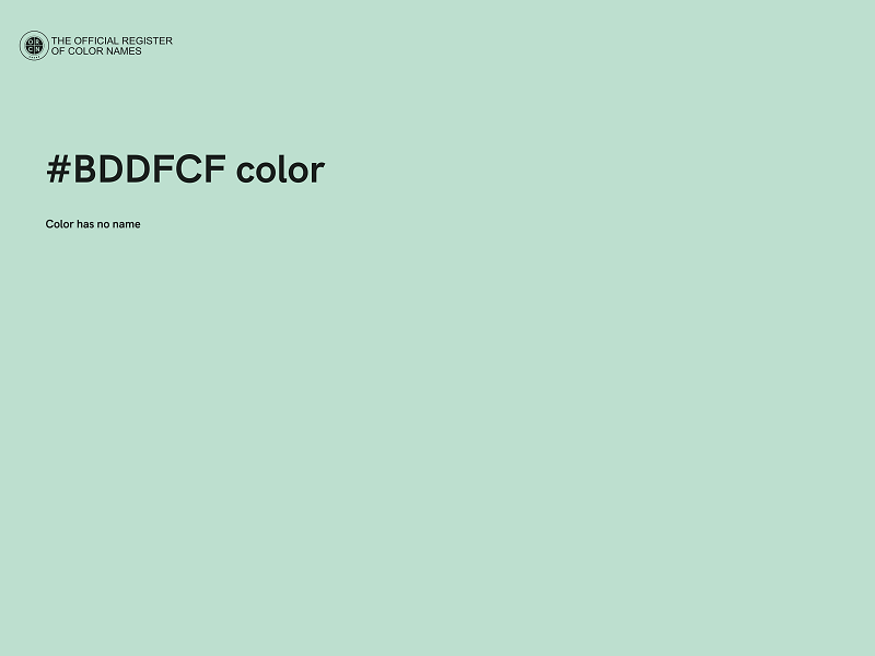 #BDDFCF color image