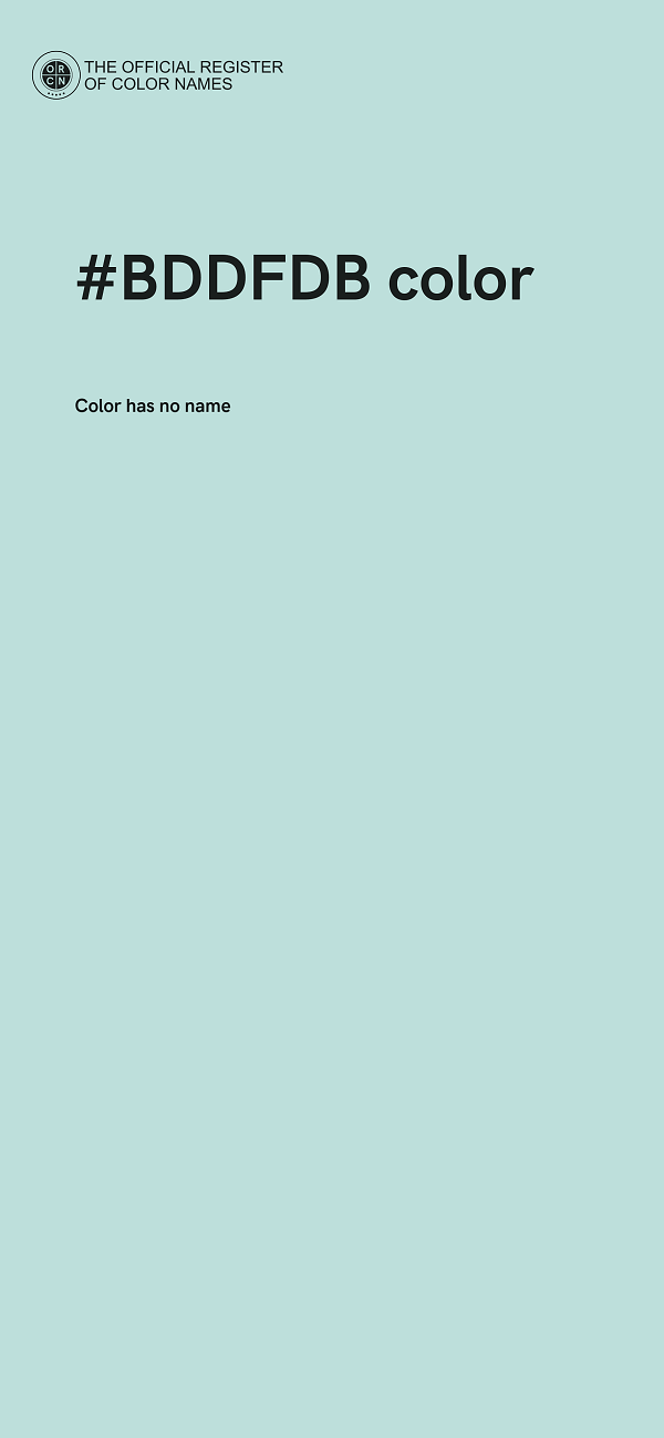 #BDDFDB color image