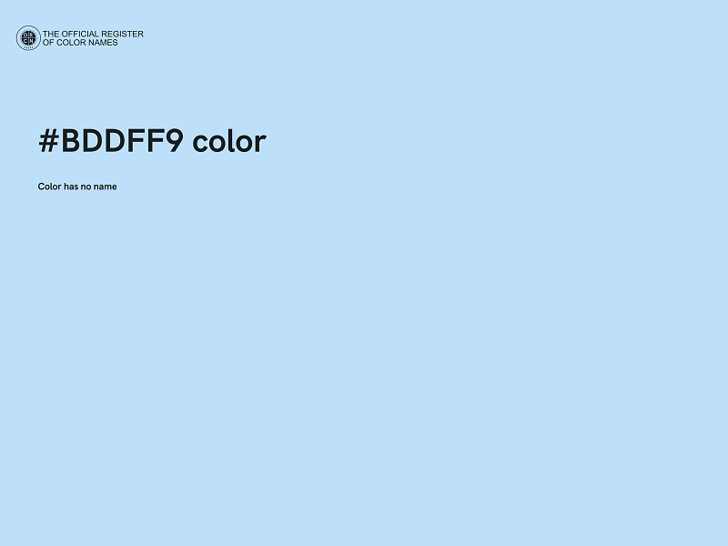 #BDDFF9 color image