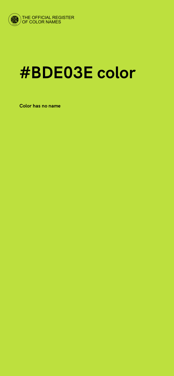 #BDE03E color image