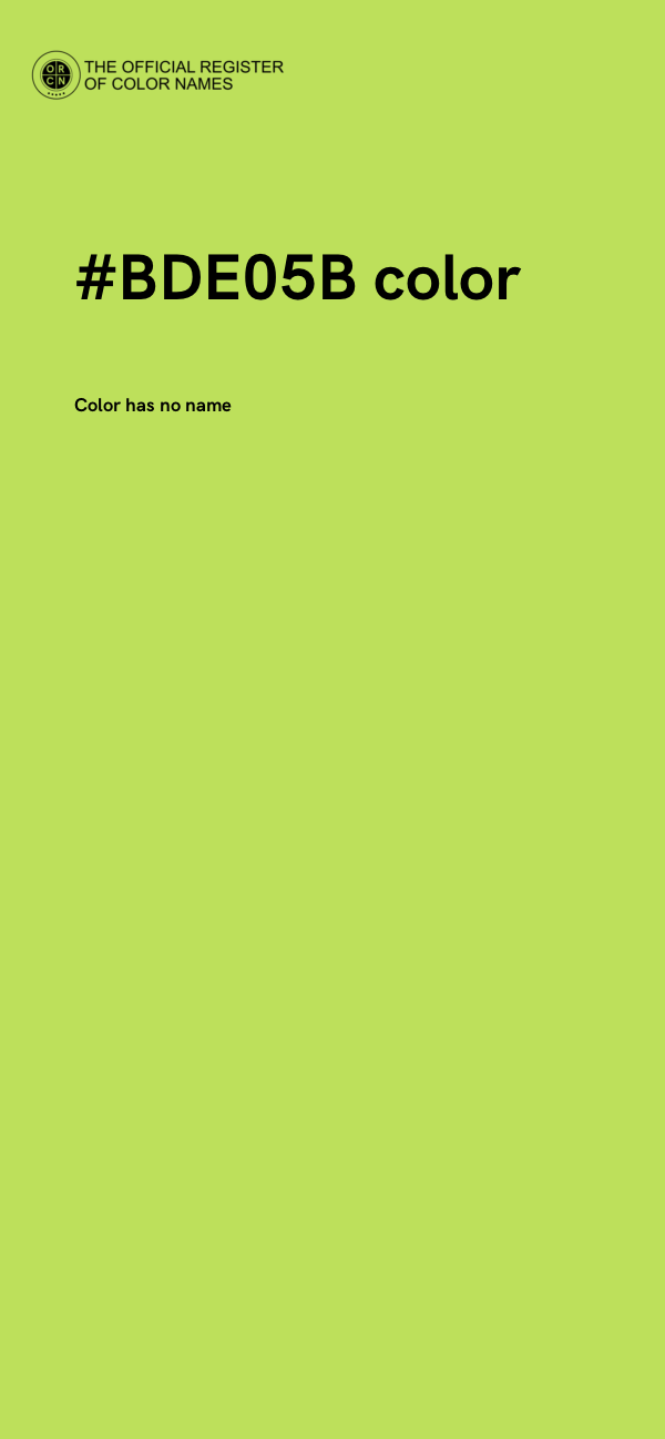 #BDE05B color image