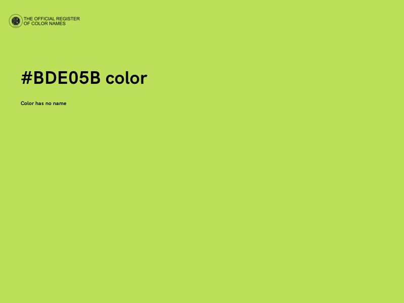 #BDE05B color image