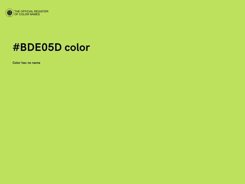 #BDE05D color image