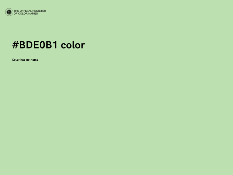 #BDE0B1 color image