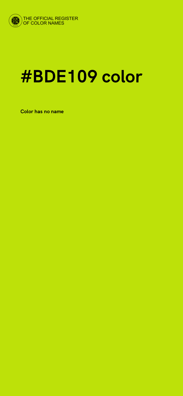 #BDE109 color image