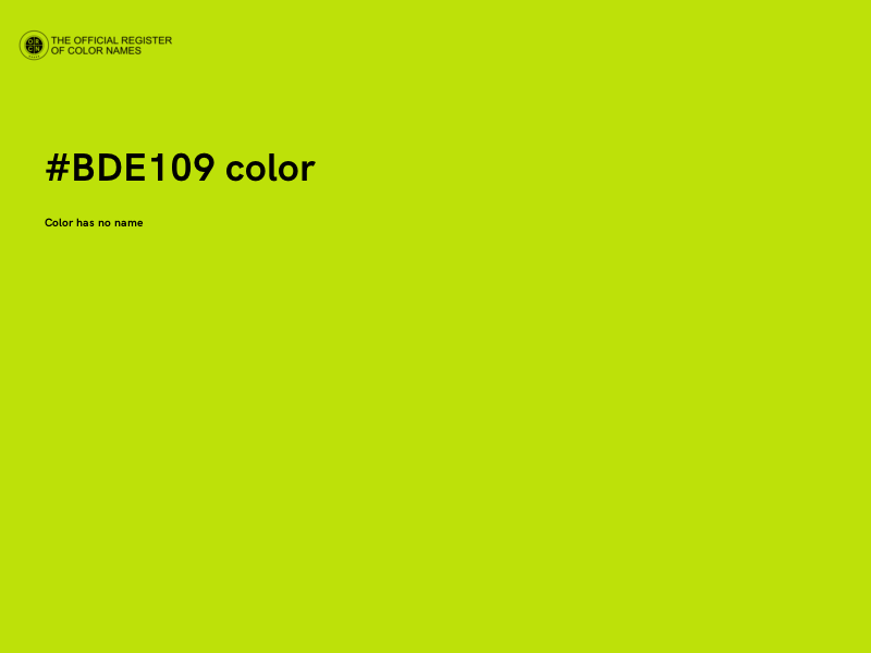 #BDE109 color image