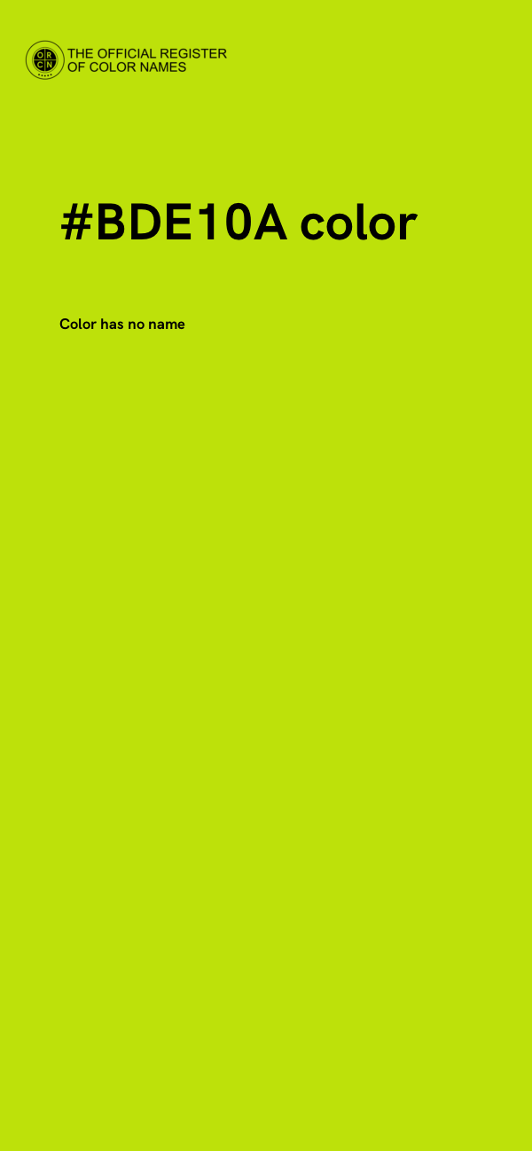 #BDE10A color image