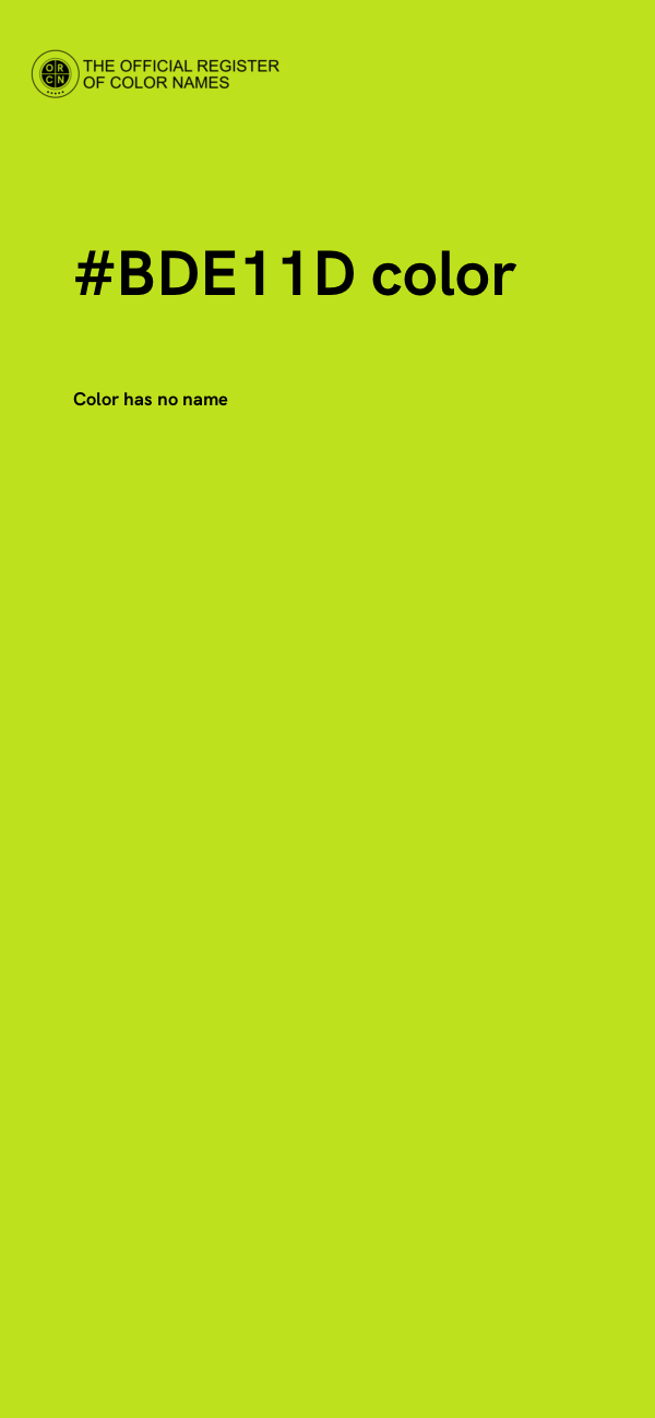 #BDE11D color image