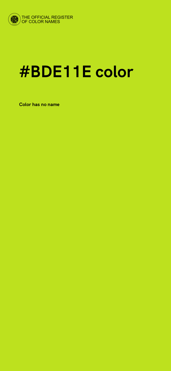 #BDE11E color image