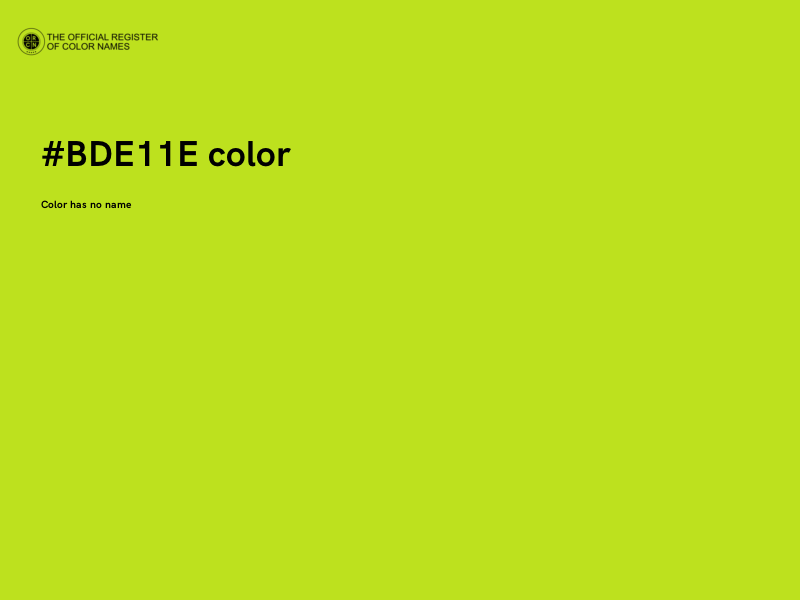 #BDE11E color image