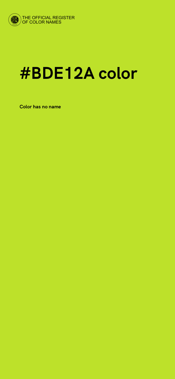 #BDE12A color image