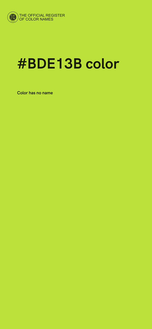 #BDE13B color image