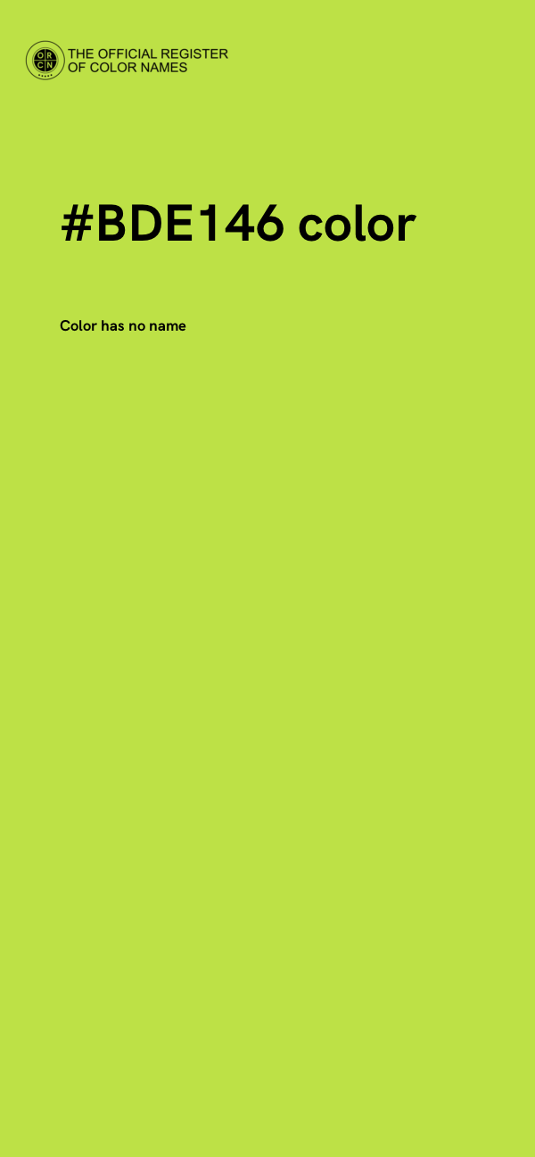 #BDE146 color image