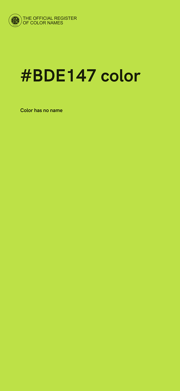 #BDE147 color image