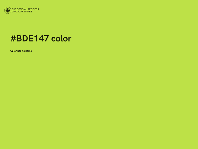 #BDE147 color image