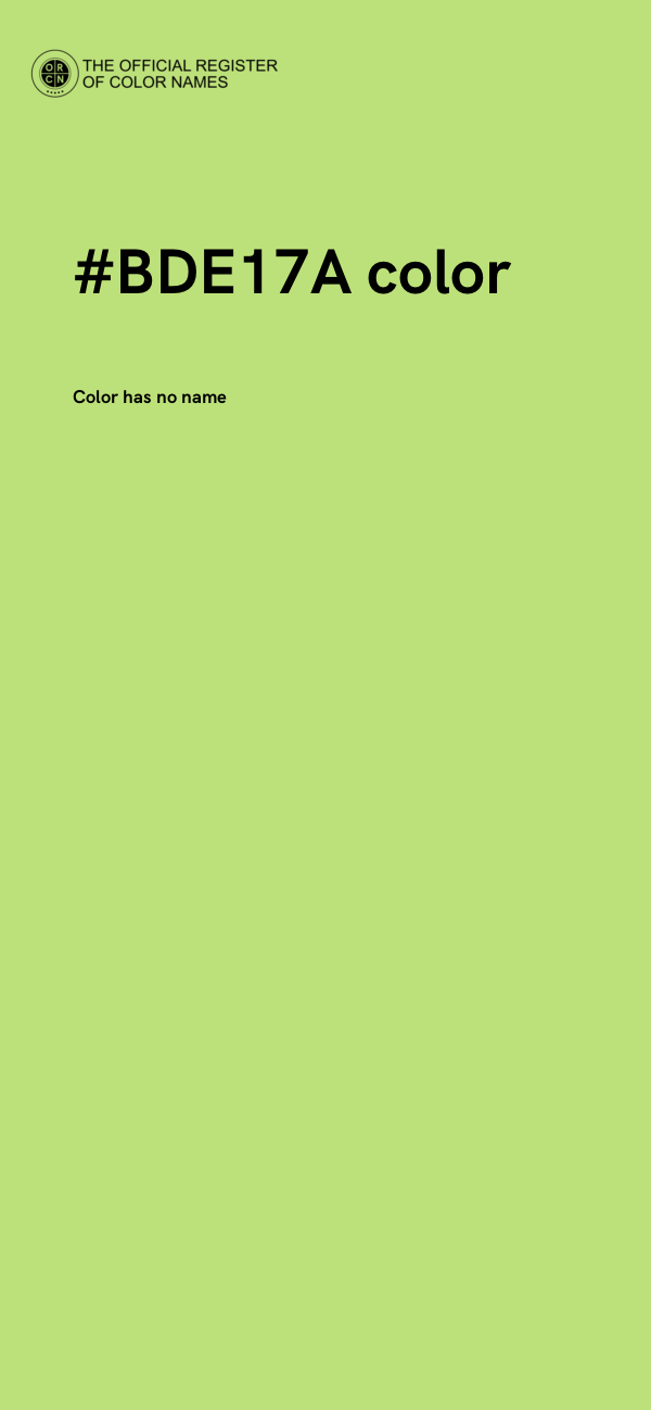 #BDE17A color image