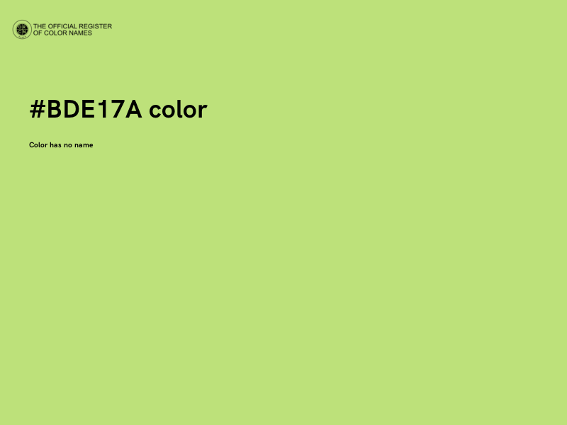 #BDE17A color image