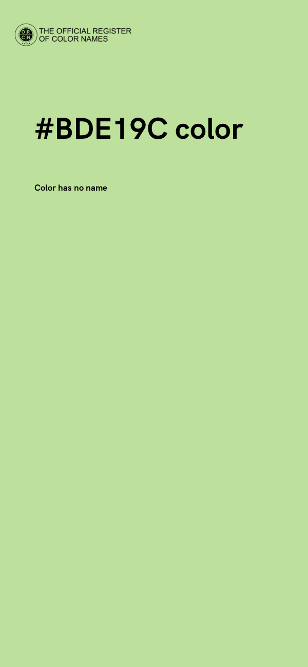 #BDE19C color image