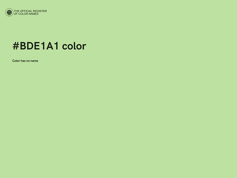 #BDE1A1 color image