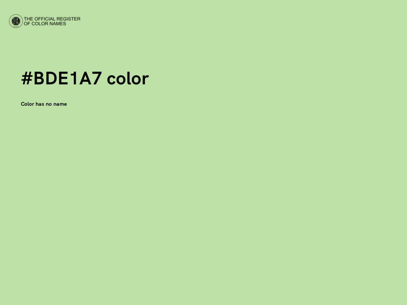 #BDE1A7 color image