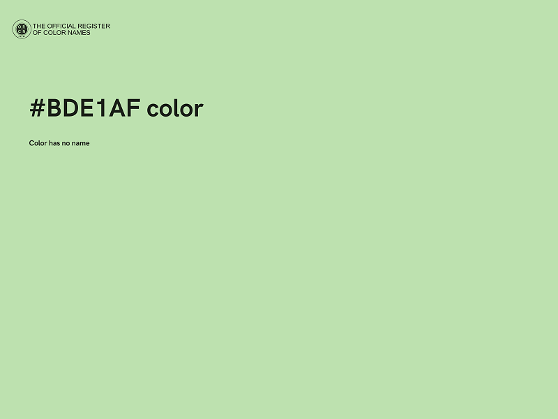 #BDE1AF color image