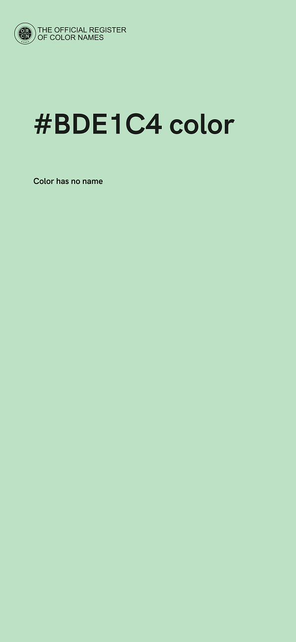 #BDE1C4 color image