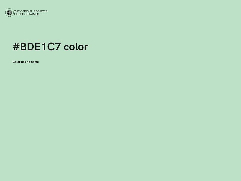 #BDE1C7 color image