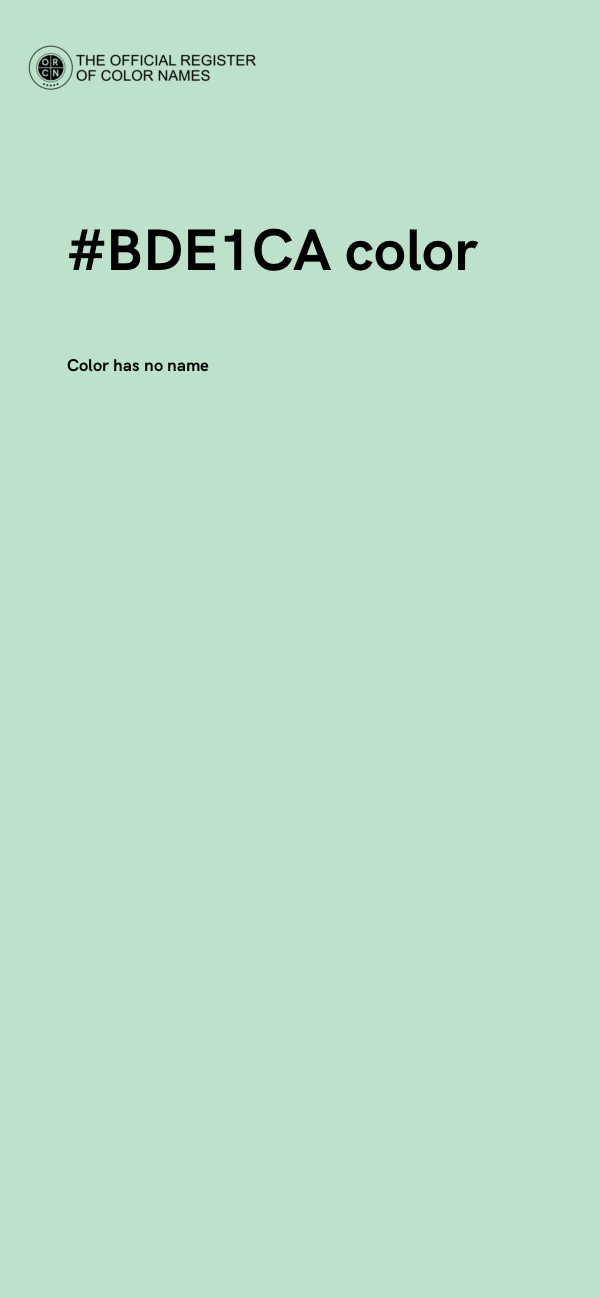 #BDE1CA color image