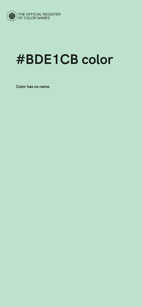#BDE1CB color image