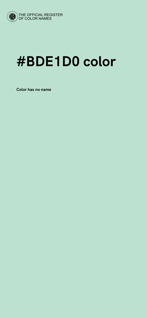 #BDE1D0 color image