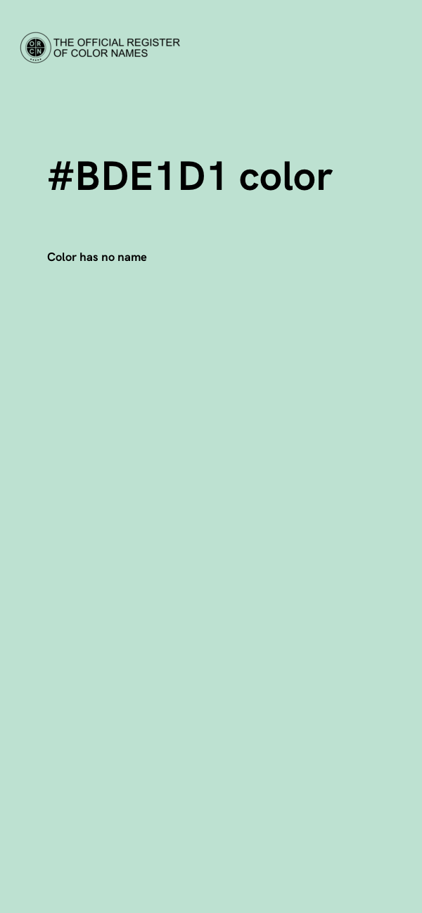 #BDE1D1 color image