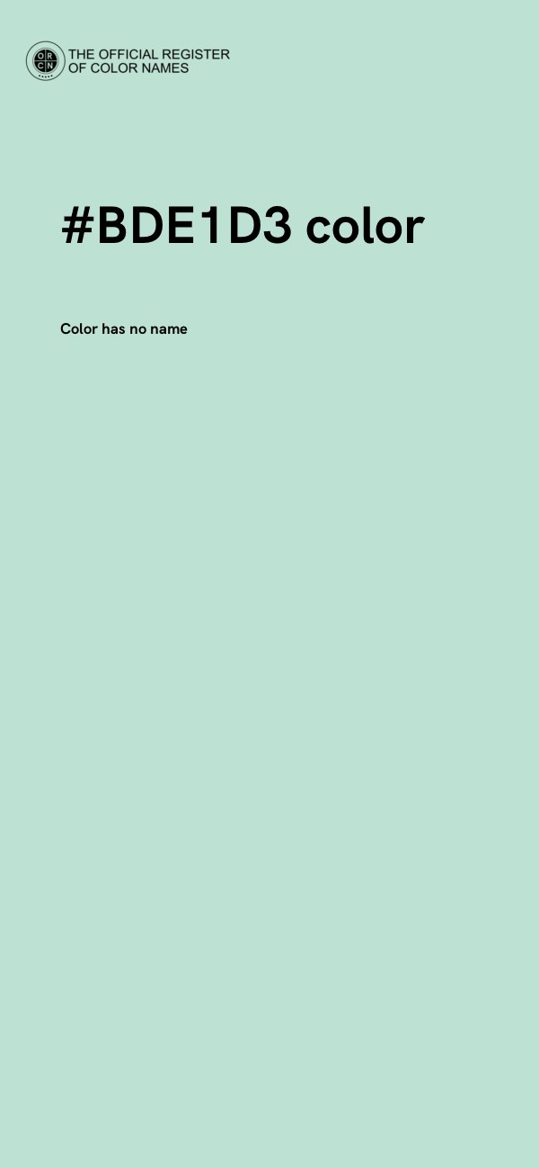 #BDE1D3 color image
