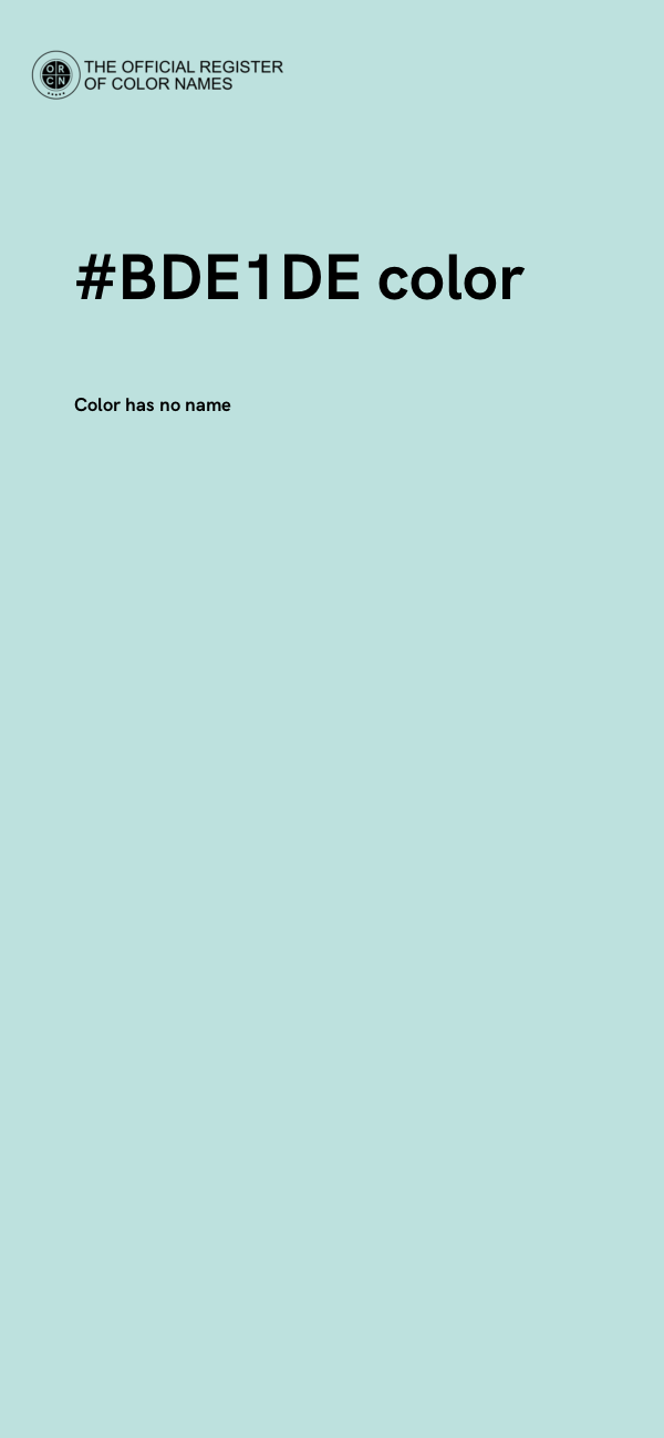 #BDE1DE color image
