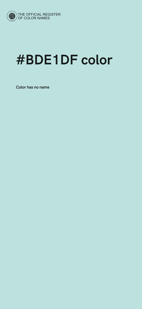#BDE1DF color image