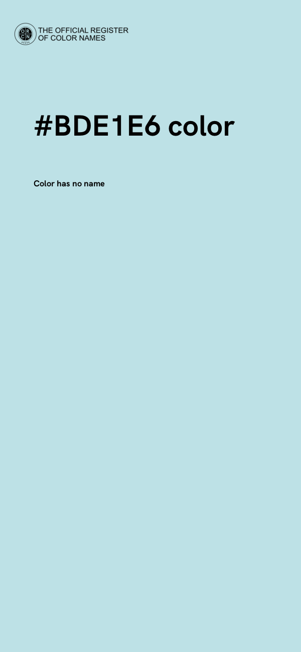 #BDE1E6 color image
