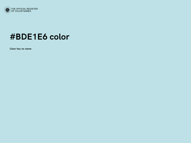 #BDE1E6 color image