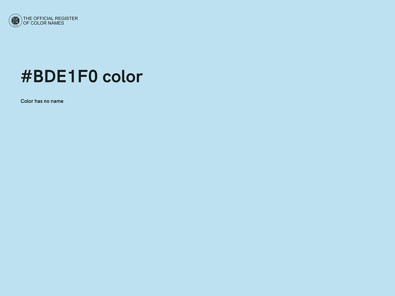 #BDE1F0 color image